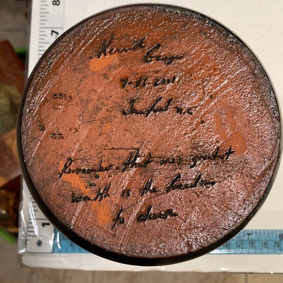 Cole Pottery Black Oxidized Candle Luminaire Red Clay W/ Black Oxidization - Picture 7 of 17